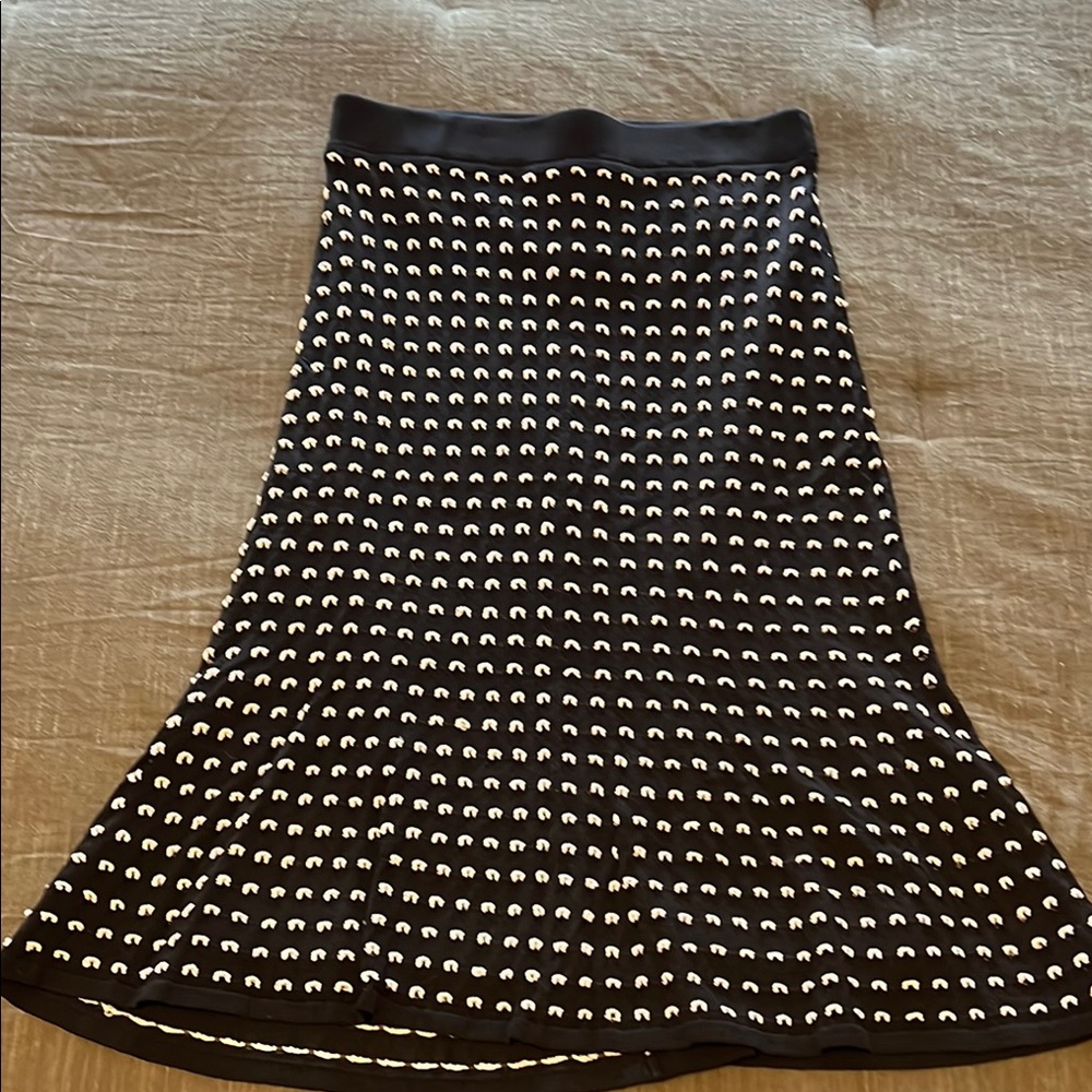 RACHEL Rachel Roy Black and White A-Line Cocktail Skirt